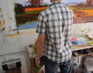 6這位大哥是與我第一個交談的畫師王大哥，上邊的荷花出自他手！