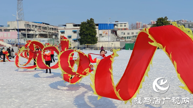 泌陽縣:雪中龍舞鬧元宵