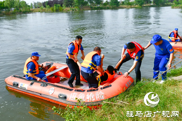 汝南縣開展城區防汛應急搶險救援演練