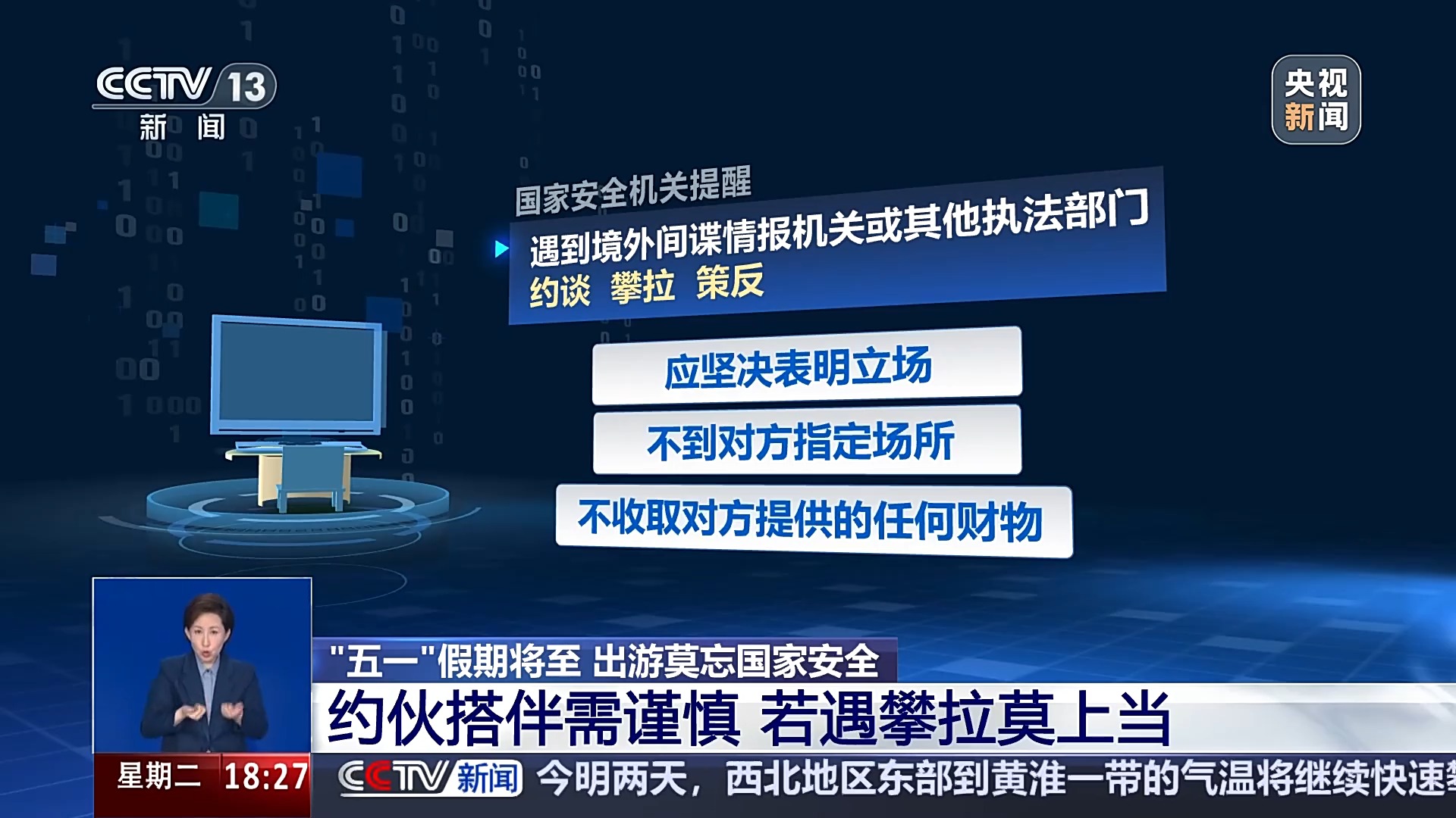 “五一”假期將至 出游莫忘國家安全