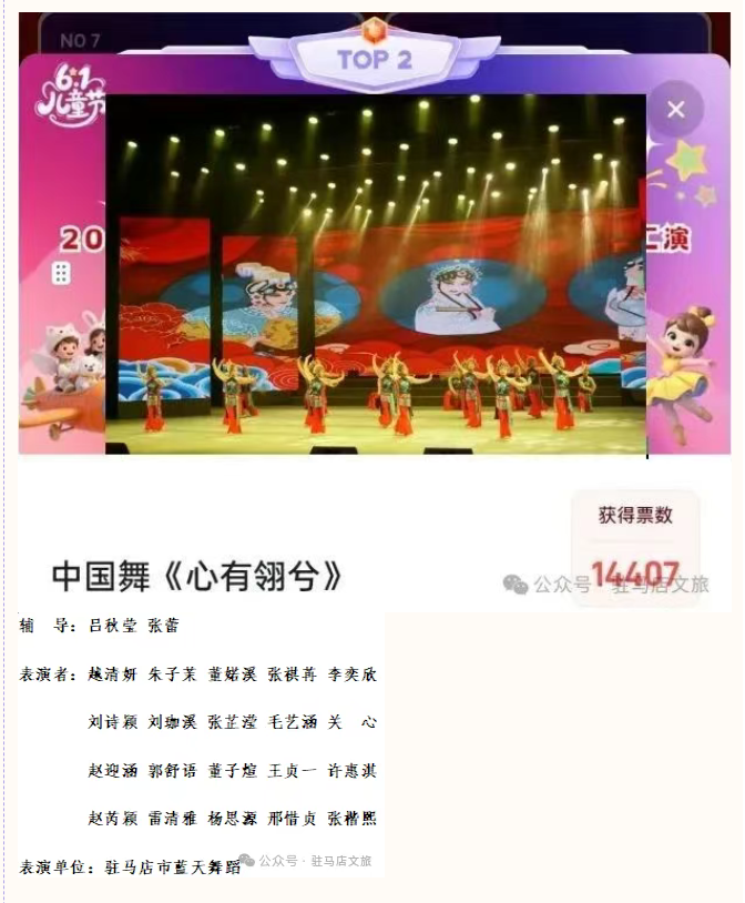 【名單公布】2025年駐馬店市慶“六·一”少兒文藝匯演網(wǎng)絡(luò)最受歡迎節(jié)目與主持人評(píng)選結(jié)果出爐