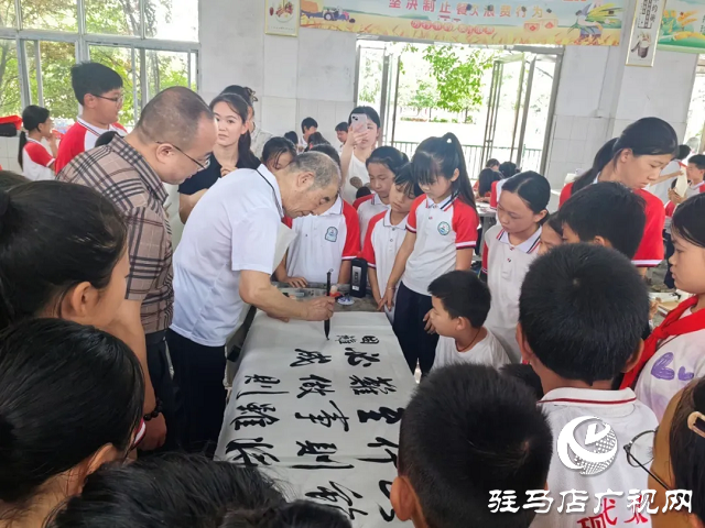 新蔡縣開展書法進校園公益講座