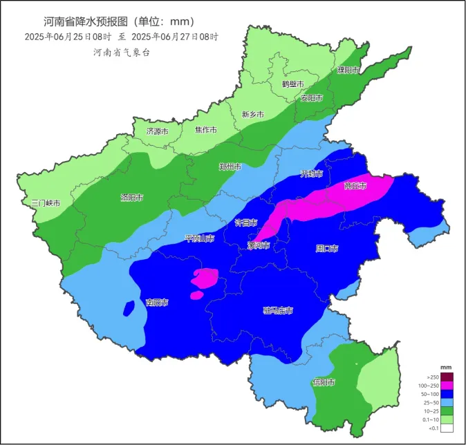 本周河南多陣雨天氣，25日至26日大部地區有強降水！注意防范