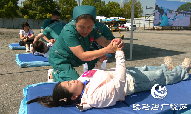 駐馬店市衛生健康委員會開展防汛及突發事件醫療救援應急演練