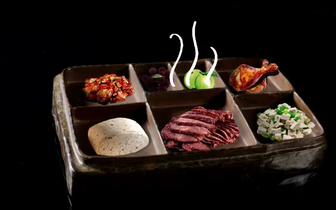 文博日歷丨1800多年前，人們就用上七格餐盤啦？