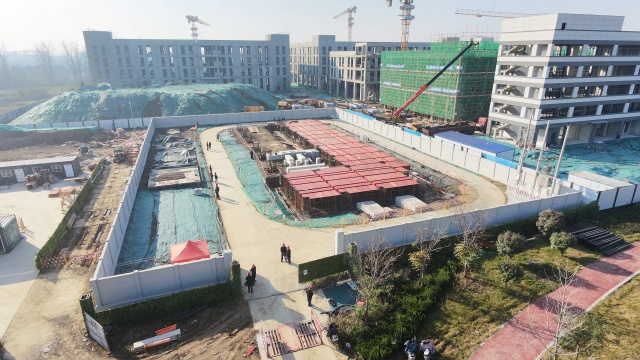 駐馬店市區順河110KV變電站正在加快建設