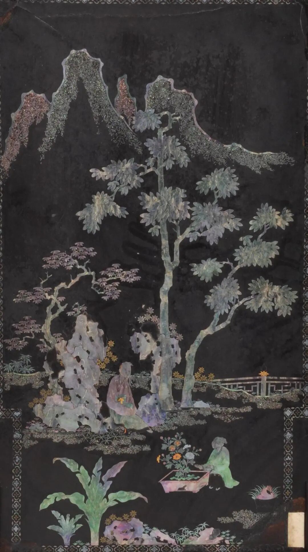 每日文物丨這塊螺鈿插屏,定格了陶淵明的悠然一刻