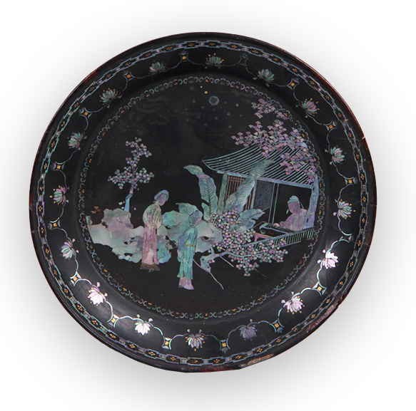 每日文物丨這塊螺鈿插屏,定格了陶淵明的悠然一刻