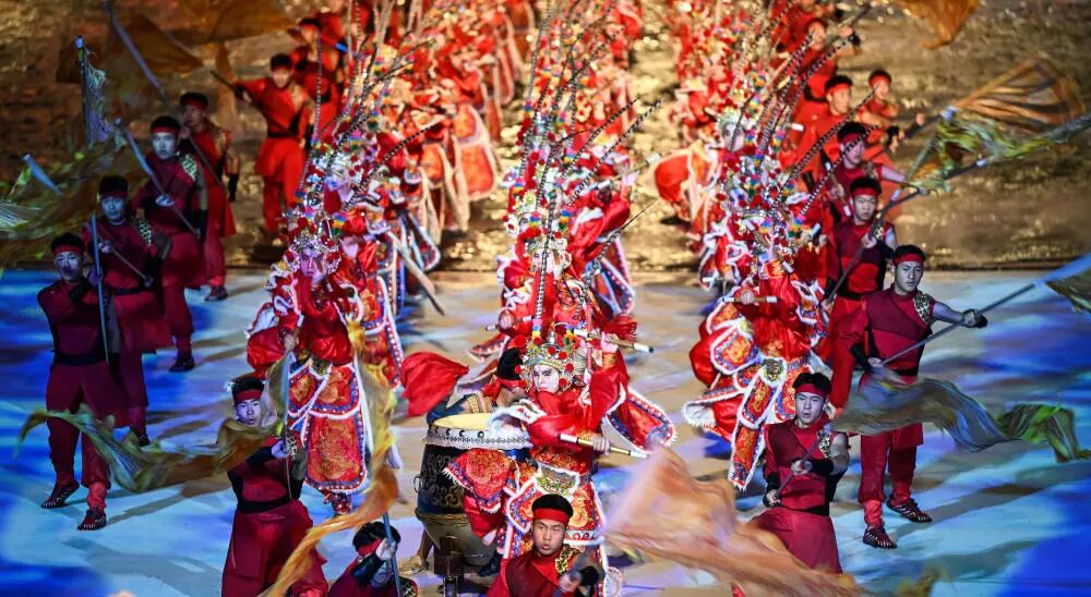 來,找一找全運會上的傳統文化元素