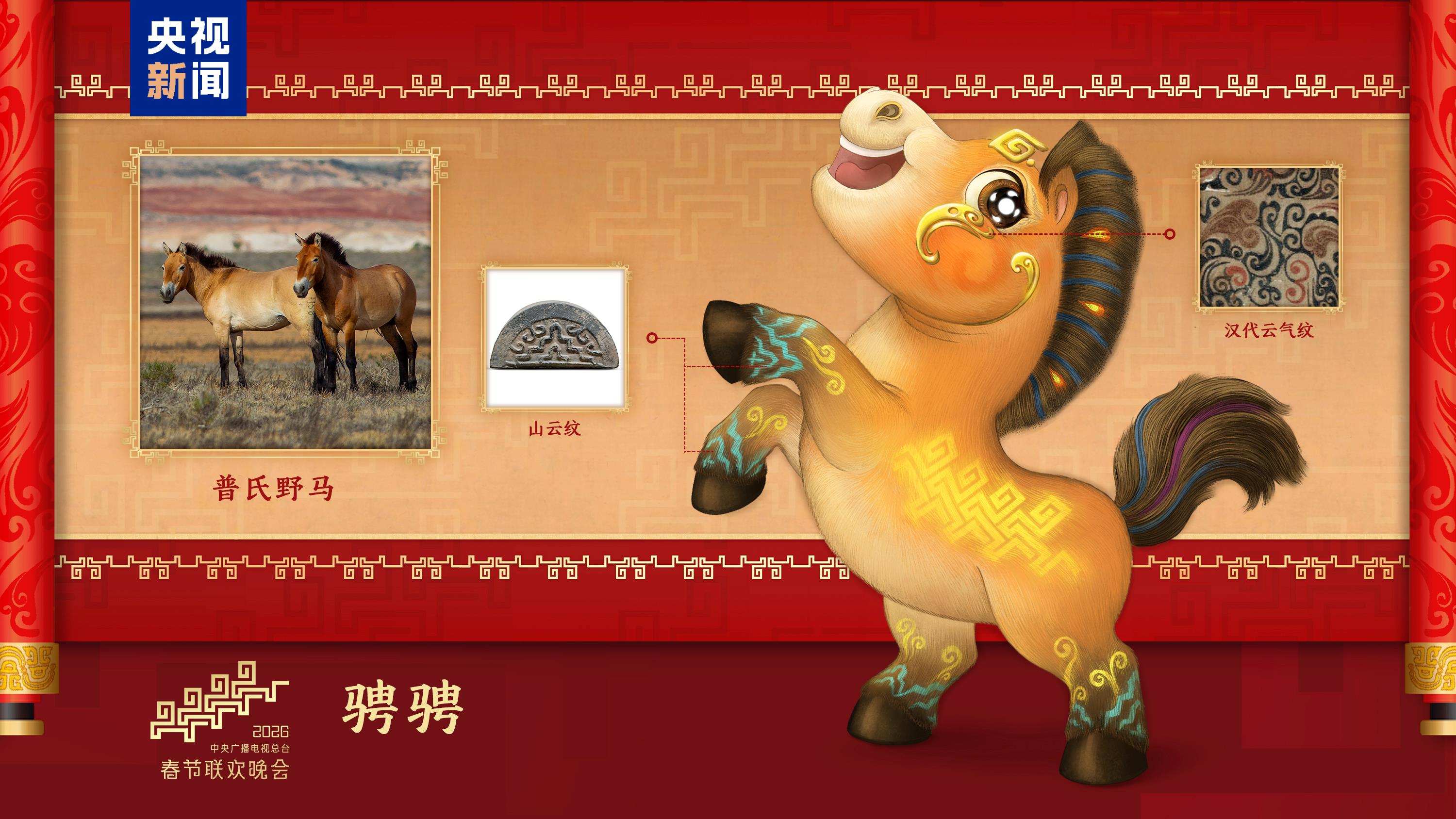 騏驥馳騁！2026年總臺馬年春晚吉祥物發布