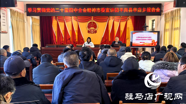 駐馬店市委宣講團到平輿縣辛店鄉宣講黨的二十屆四中全會精神