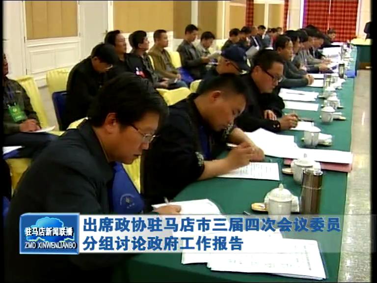 出席政協駐馬店市三屆四次會議委員分組討論政府工作報告（視頻）